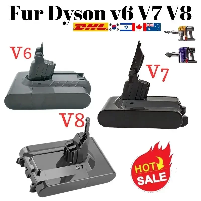 for Dyson V6 V7 V8  Battery Series DC62 SV11 SV10 Handheld Vacuum Cleaner Spare battery Replacement Battery for Dyson