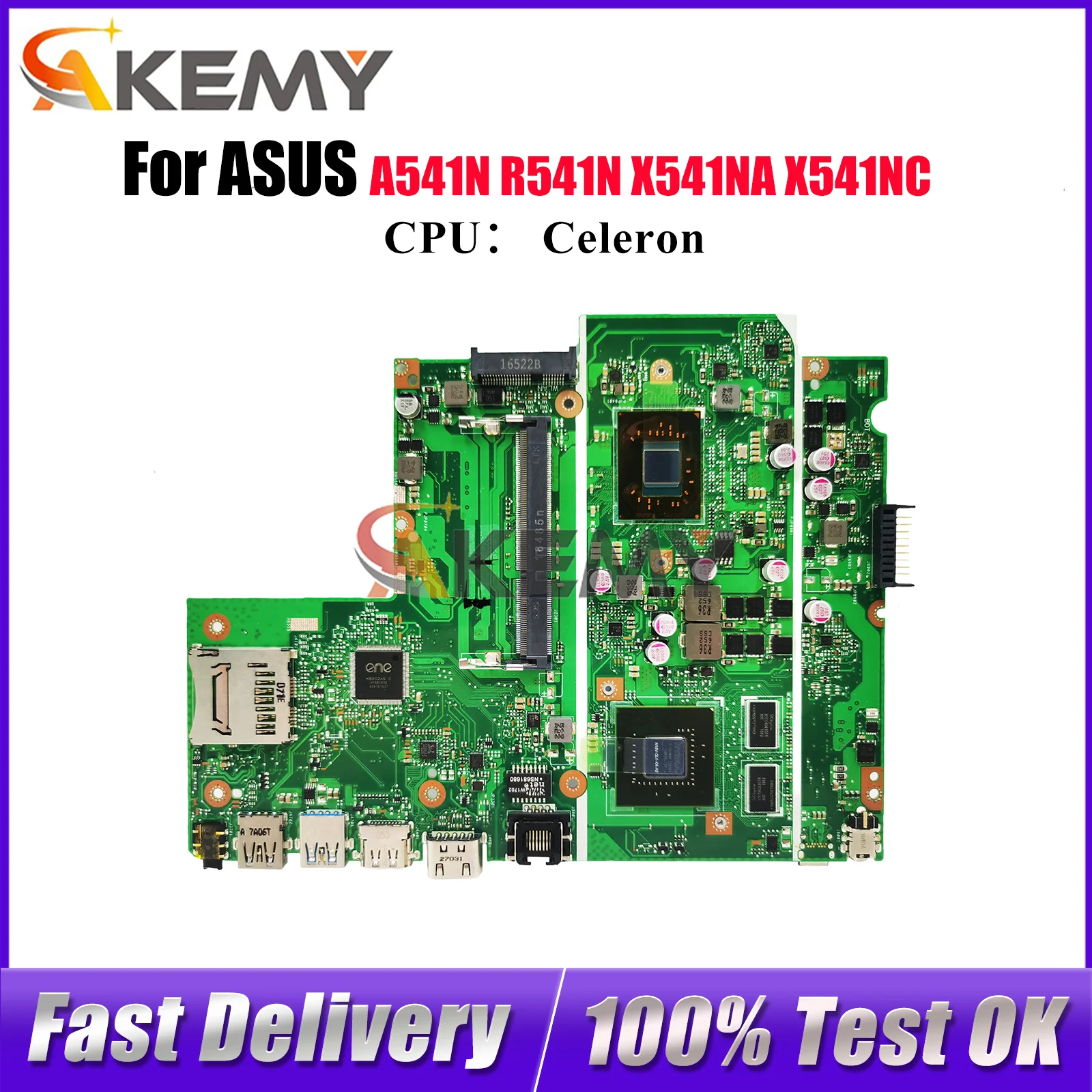 

X541NC Материнская плата для ноутбука ASUS VivoBook A541N A541N F541N X541NC R541N X541NA X541N Материнская плата для ноутбука с процессором Celeron stk