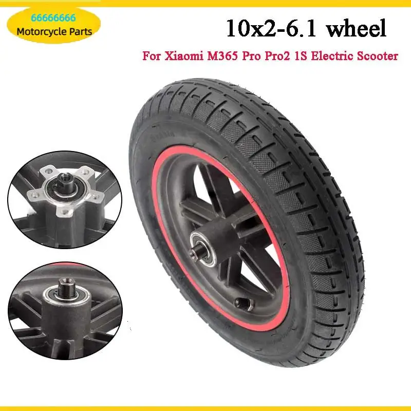 10x2-6.1 Tire Inner Outer Tube with wheel hub for Xiaomi Mijia M365 Series Electric Scooter High Performance Pneumatic Tyre