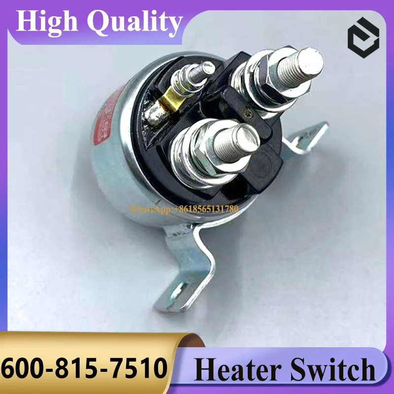 600-815-7510 Heater Switch 6008157510 Engine Preheating Switch for SAA6D170E Engine Excavator PC200-6 PC200-7 PC300-7 PC400-7
