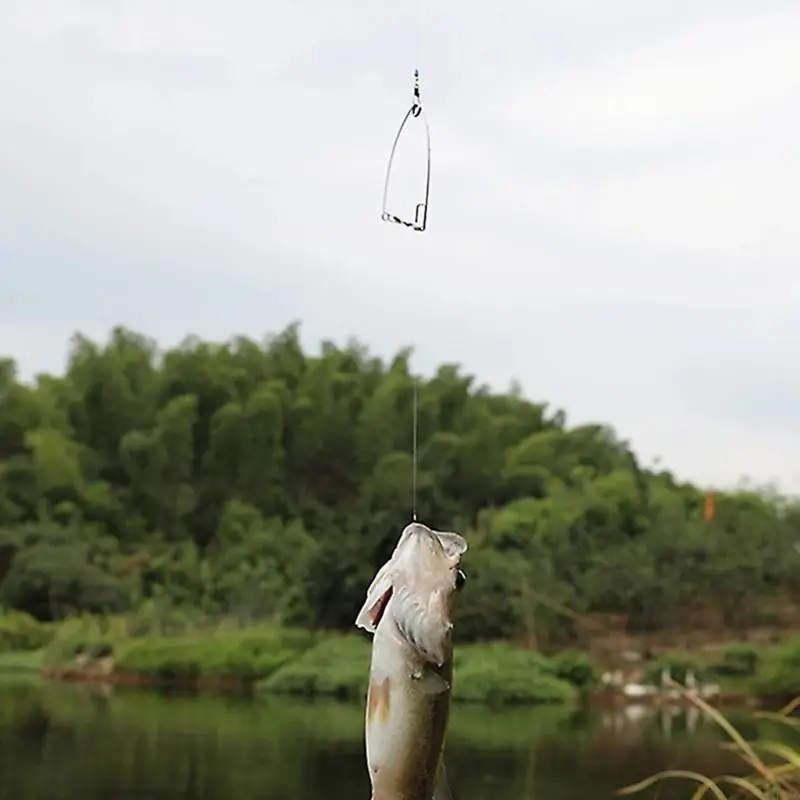 

1Pc Automatic Fishing Device Stainless Steel Springs Loaded Speed Hook Ice Fishing Automatic Hook Setter Fishing Hook