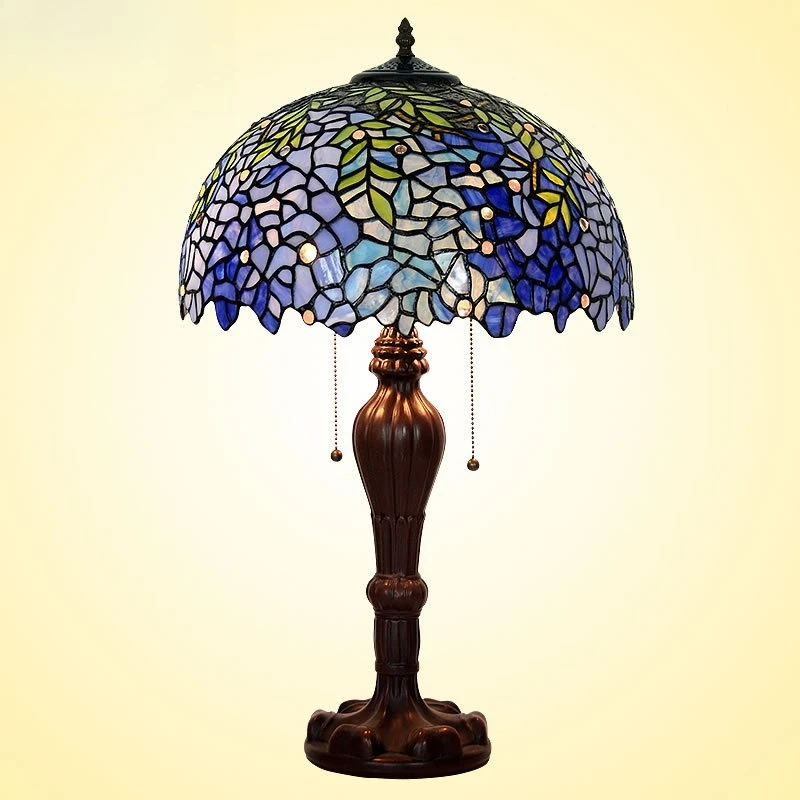 مصباح مكتبي إبداعي أوروبي مقاس 16 بوصة لغرفة المعيشة وغرفة النوم بجانب السرير وزجاج الحب