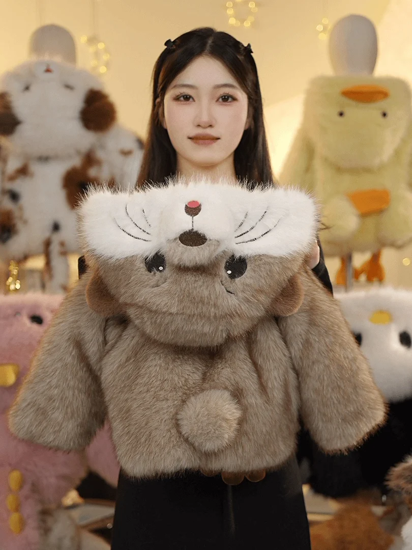 thickened-plush-fur-jacket-for-kids-with-hat-children's-cartoon-animal-groundhog-warm-simulation-fur-sweater-coat-kids-clothes