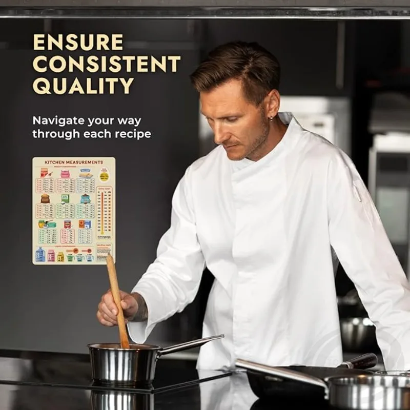 Kitchen Conversion Chart Magnet Metric Cooking Chart Cute Baking Accessories Easier Cooking