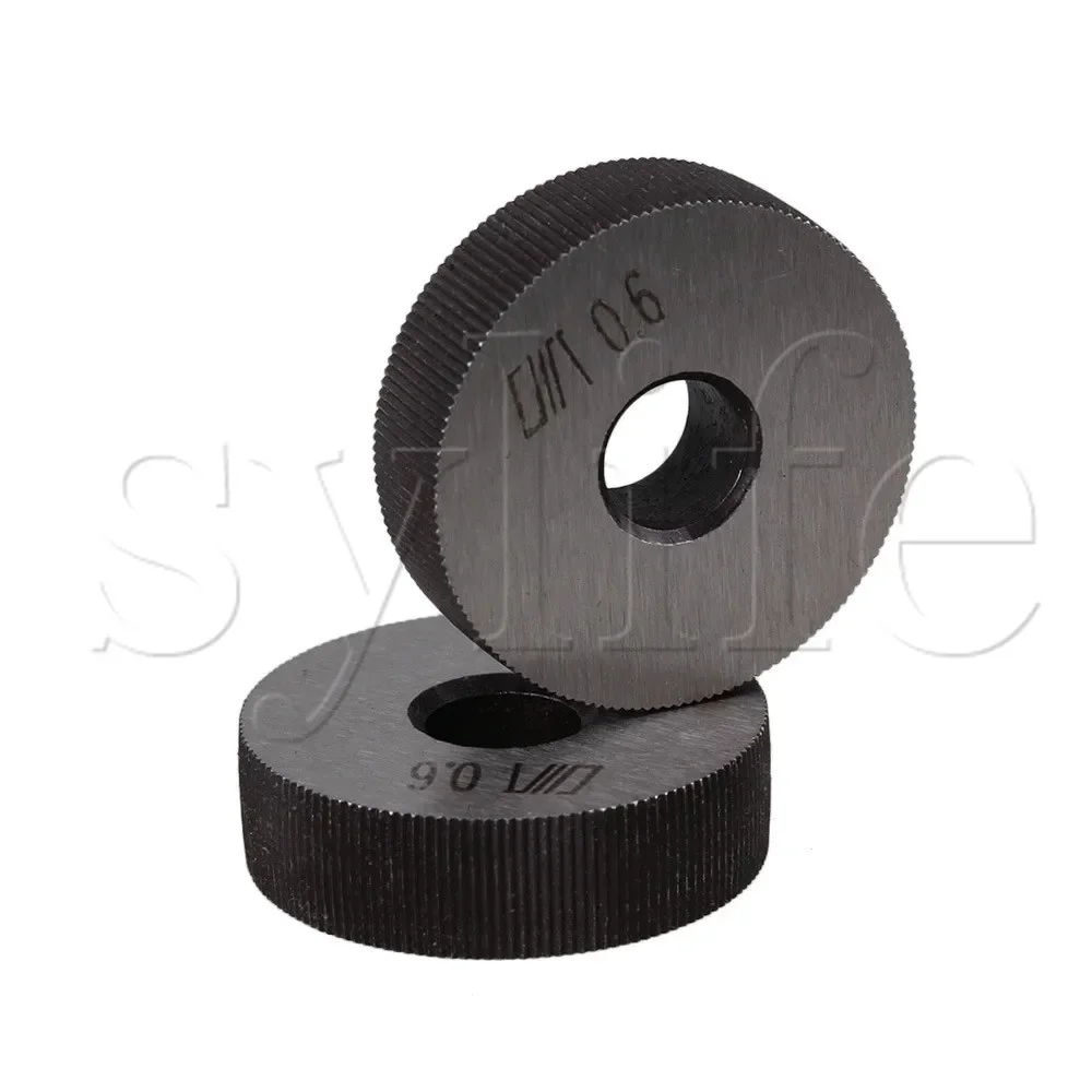 

2pcs Steel Knurling Wheel 0.6mm Pitch - Straight Coarse Pattern Linear Roller Tool