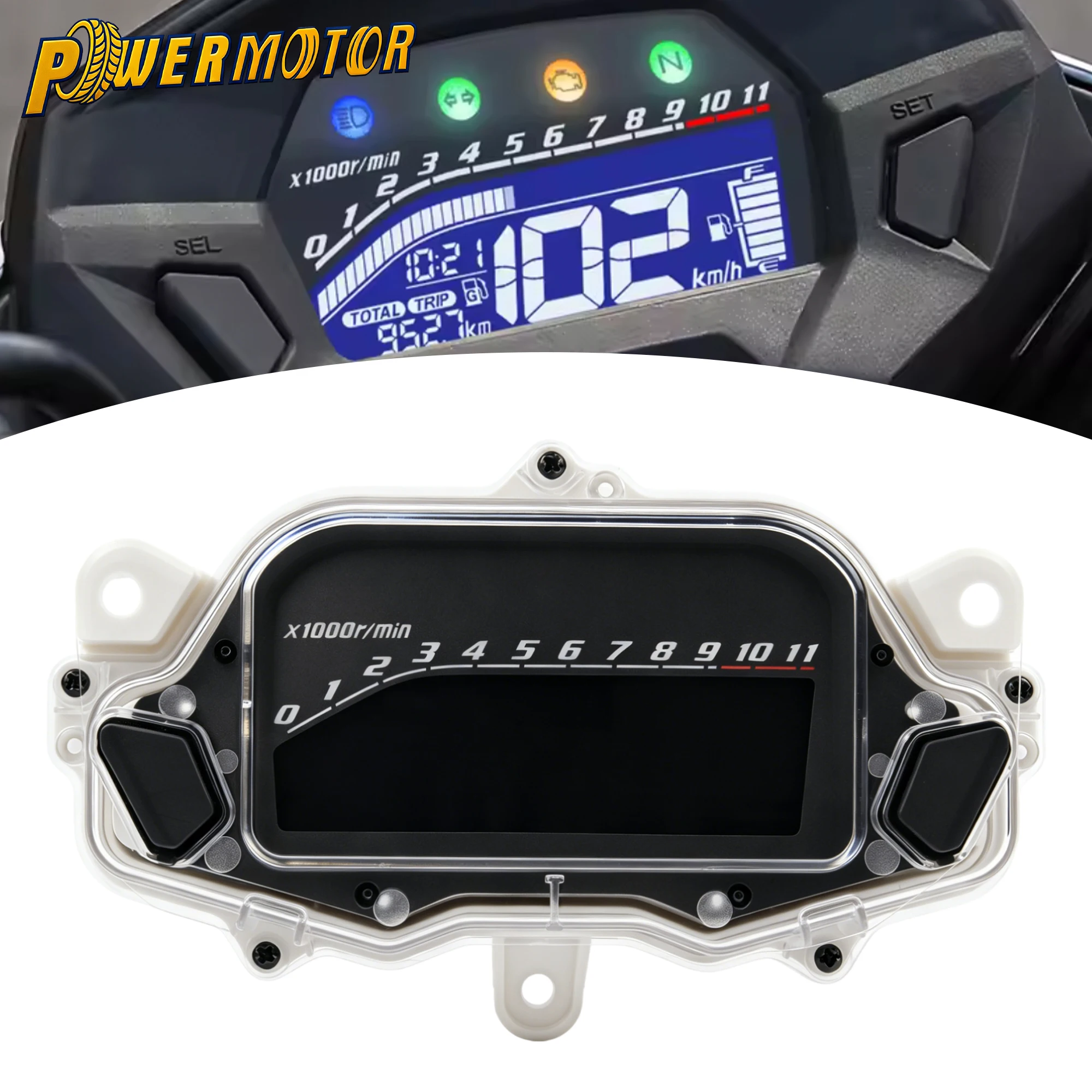 Painel Digital LCD para Motocicleta: Velocímetro, Tacômetro, Odômetro e Medidor de RPM para Honda CG160 Titan EX Fan Cargo 160 2015-2022