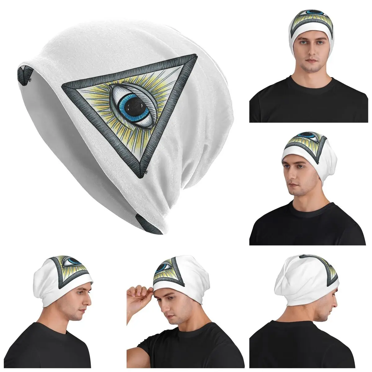 

Eye Illuminati (7) Warm Knitted Cap Hip Hop Bonnet Hat Autumn Winter Outdoor Beanies Hats for Men Women Adult