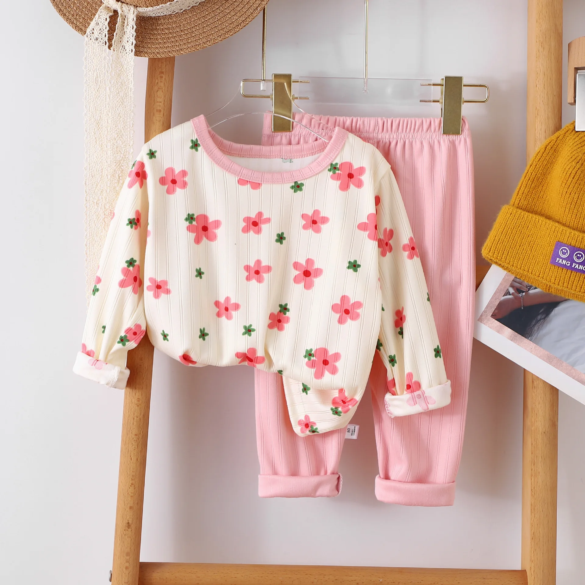 Baby Pajamas Sets Cotton Child Pajamas Toddler Long Sleeve Baby Nightwear Pyjamas Kids Cartoon Homewear Clothes Cartoon Homewear