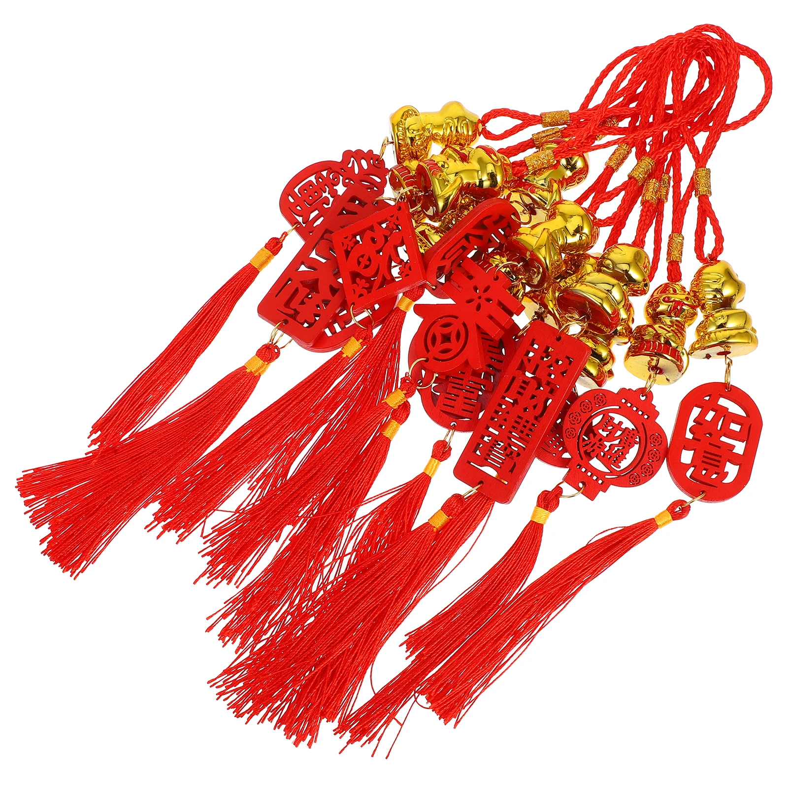 

12Pcs New Year Decorative Pendants Chinese Snake Style Festive Hanging Decorations for Parties Bonsai Accessories