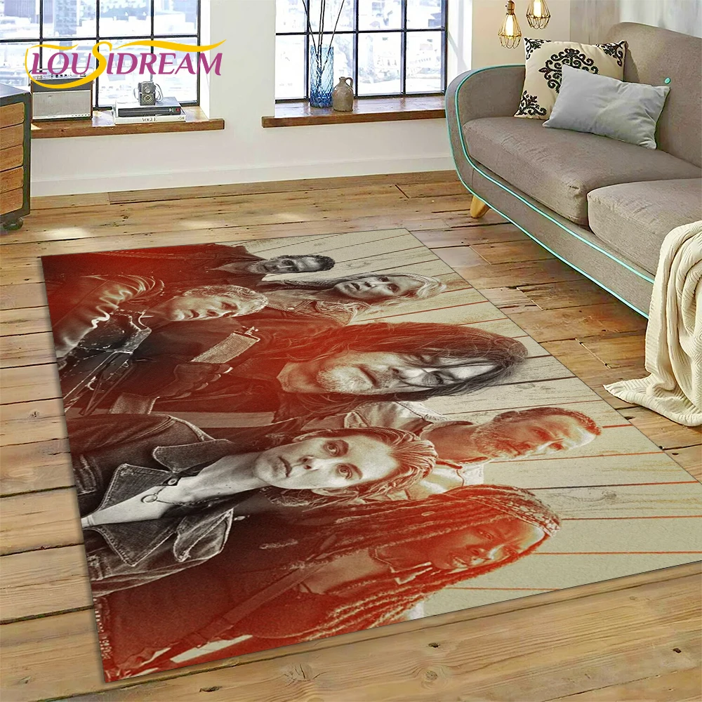 3D The Walking Dead Lincoln TWD TV Rug Carpet for Living Room Bedroom Home Decor,Floor Mat Non-slip Decoration for Sofa  Doormat