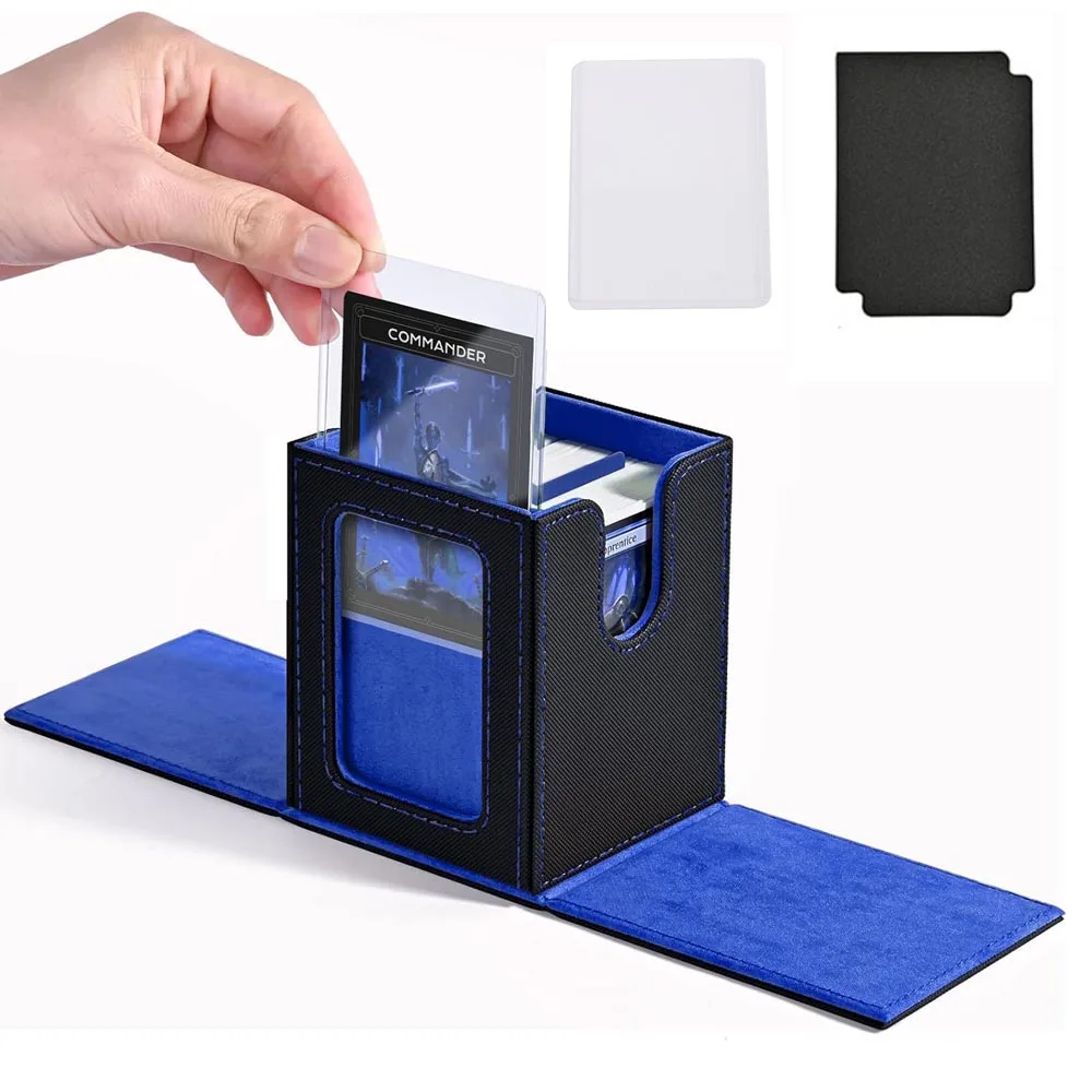 

NEW Card Deck Box For MTG Commander TCG Card Storage Box 100+ Sleeved Cards PU Card Storage Box Deck Game Case organizador