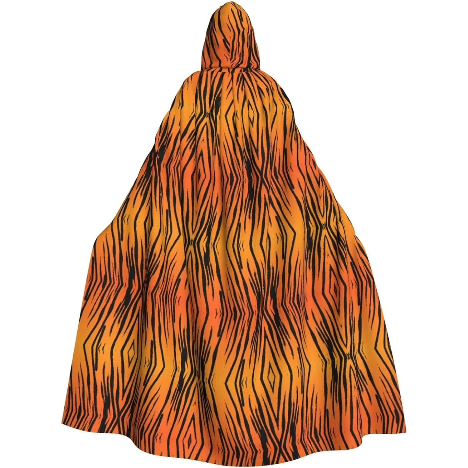

Накидка с капюшоном и принтом в тигровую полоску для взрослых, карнавальная праздничная накидка, халат для косплея, костюм для вечеринки, готический карнавал