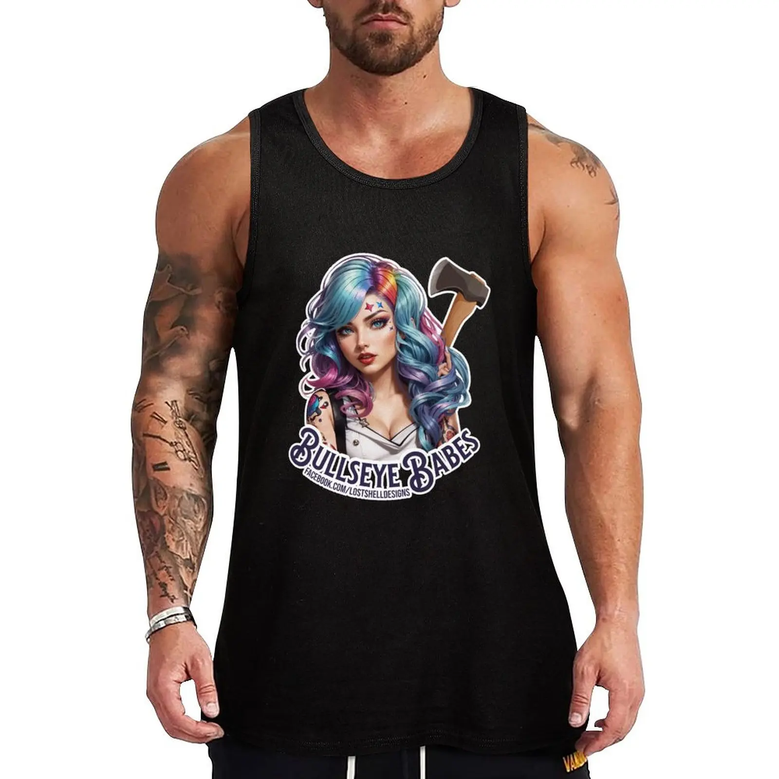 

Bullseye Babes Rainbows Tank Top Casual Everyday Tank Top Soft Loose Sleeveless Shirt