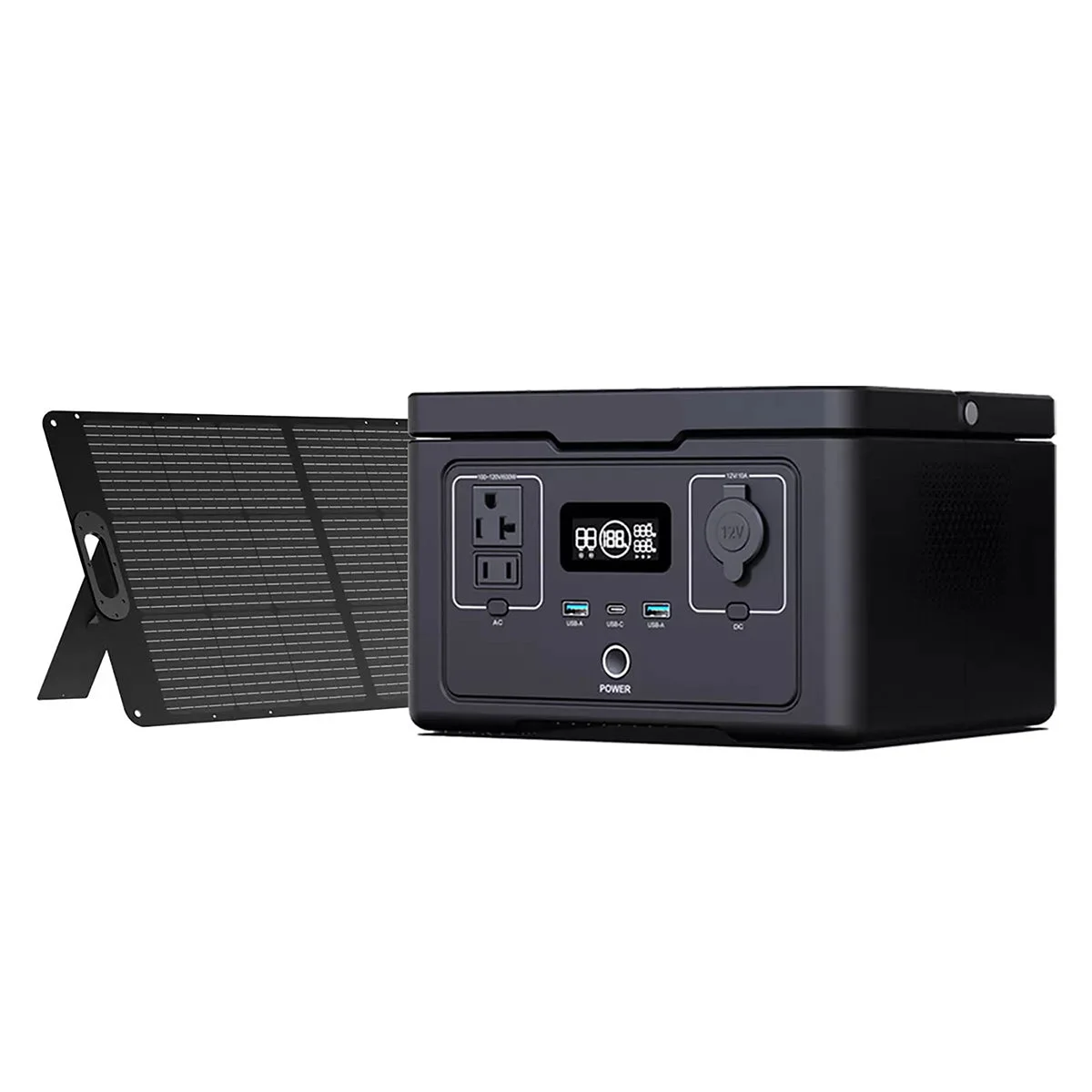 

Rechargeable Backup Power Bank Lifepo4 Battery Emergency Solar Generator 600w Portable Power Station