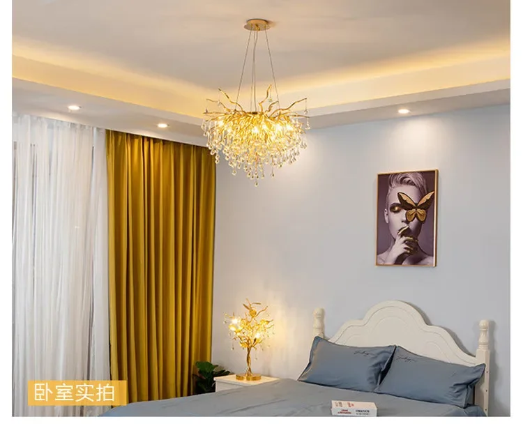 Luxury Crystal led Ceiling Lights Chandeliers Home Hanging Pendant Lamp Living Dining Room Bedroom Lustre Lampara techo