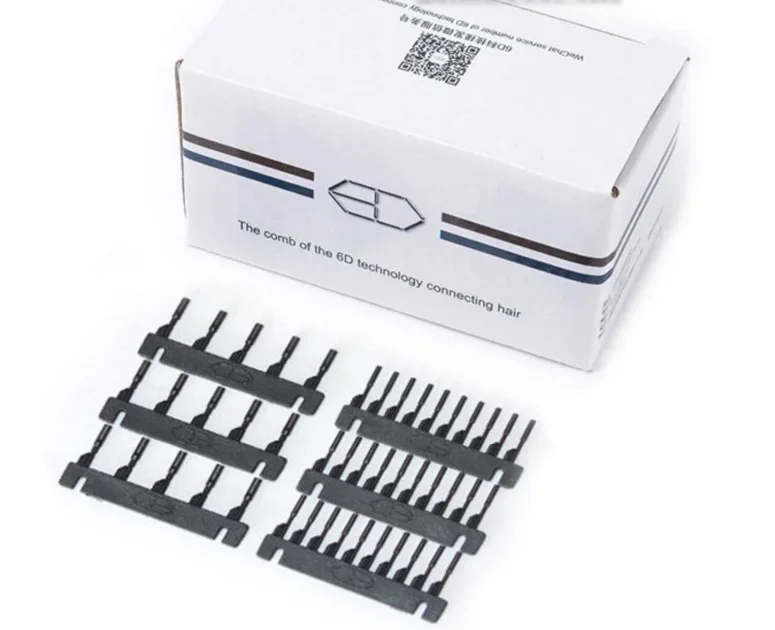 Alat Kit Ekstensi Rambut Manusia Model 6D dengan Gesper Bentuk C