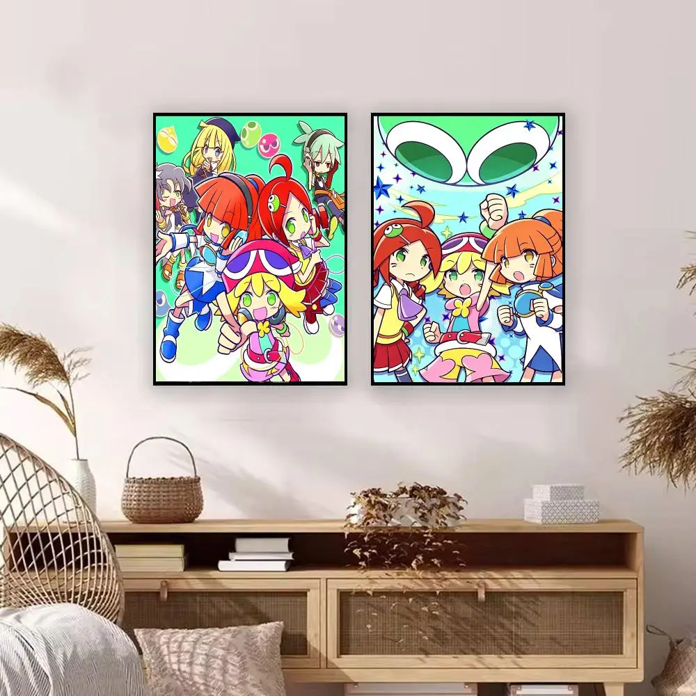 Japanese Puzzle Puyo Pop Fever Poster Graffiti Art Posters, Chic Wall Decor for Home, Studio, Office & Coffee Shop