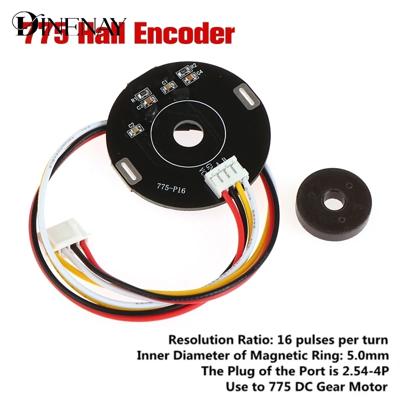 775-P16 doppia Hall magnete Encoder piastra di codice rotazione a induzione magnetica sensore di direzione della velocità utilizzare al motoriduttore 775 DC