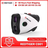 REDTIGER C001 Golf Rangefinder with Slope 1000M 1200 Yards Laser Range Finder Golfing 7X Magnification Rechargeable Range Finder