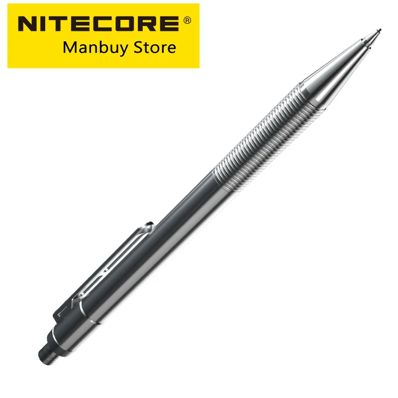 Original Nitecore NTP40 CNC Titanium Alloy Mechanical Pen Cartoon Sketching Writing Drawing Selfdefense EDC 0.5mm Refill Pencil