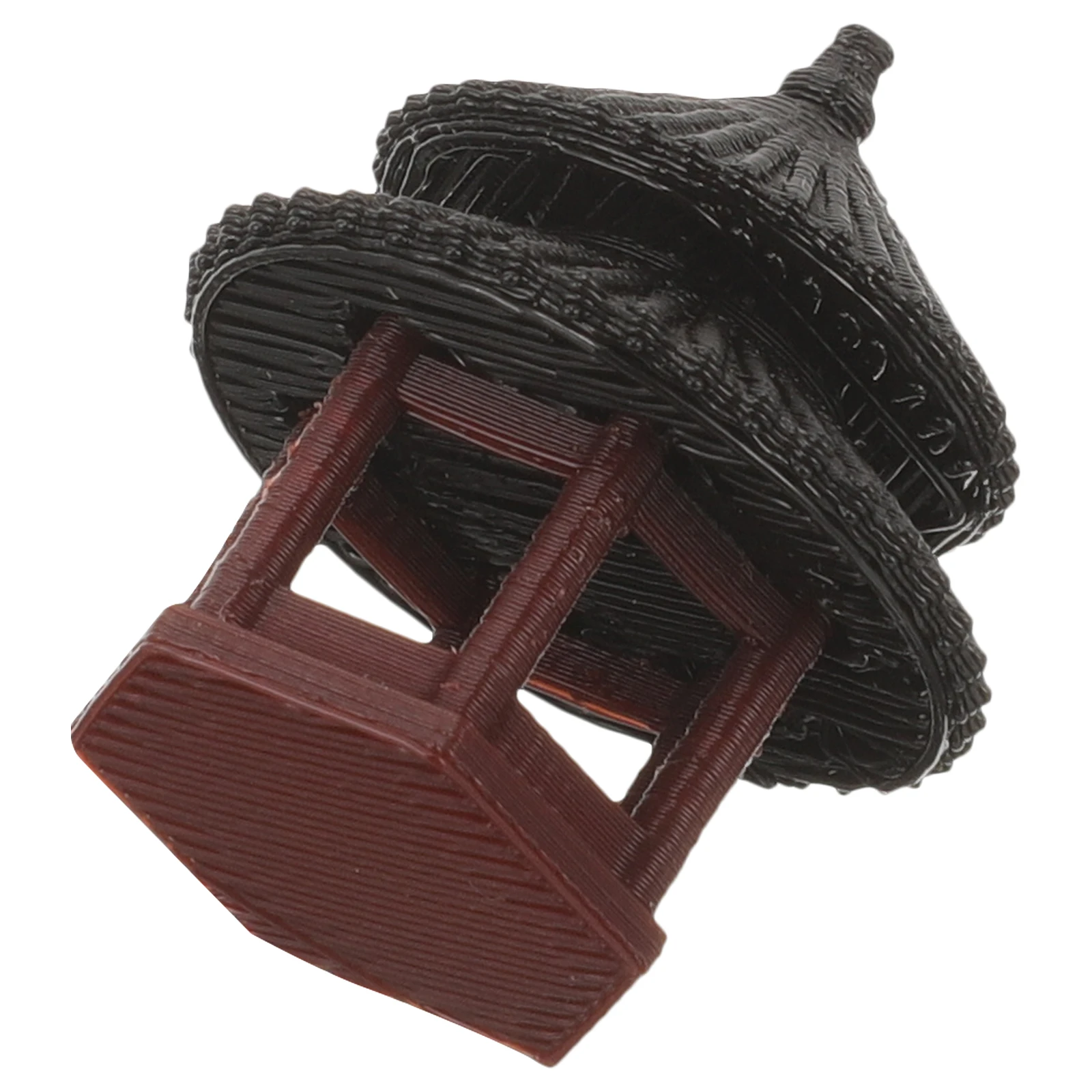 

Mini Pavilion Statue 2 Layers Round Top Heavy Decor Accessories Fish Tank Bonsai Garden Landscape Japanese Outdoor