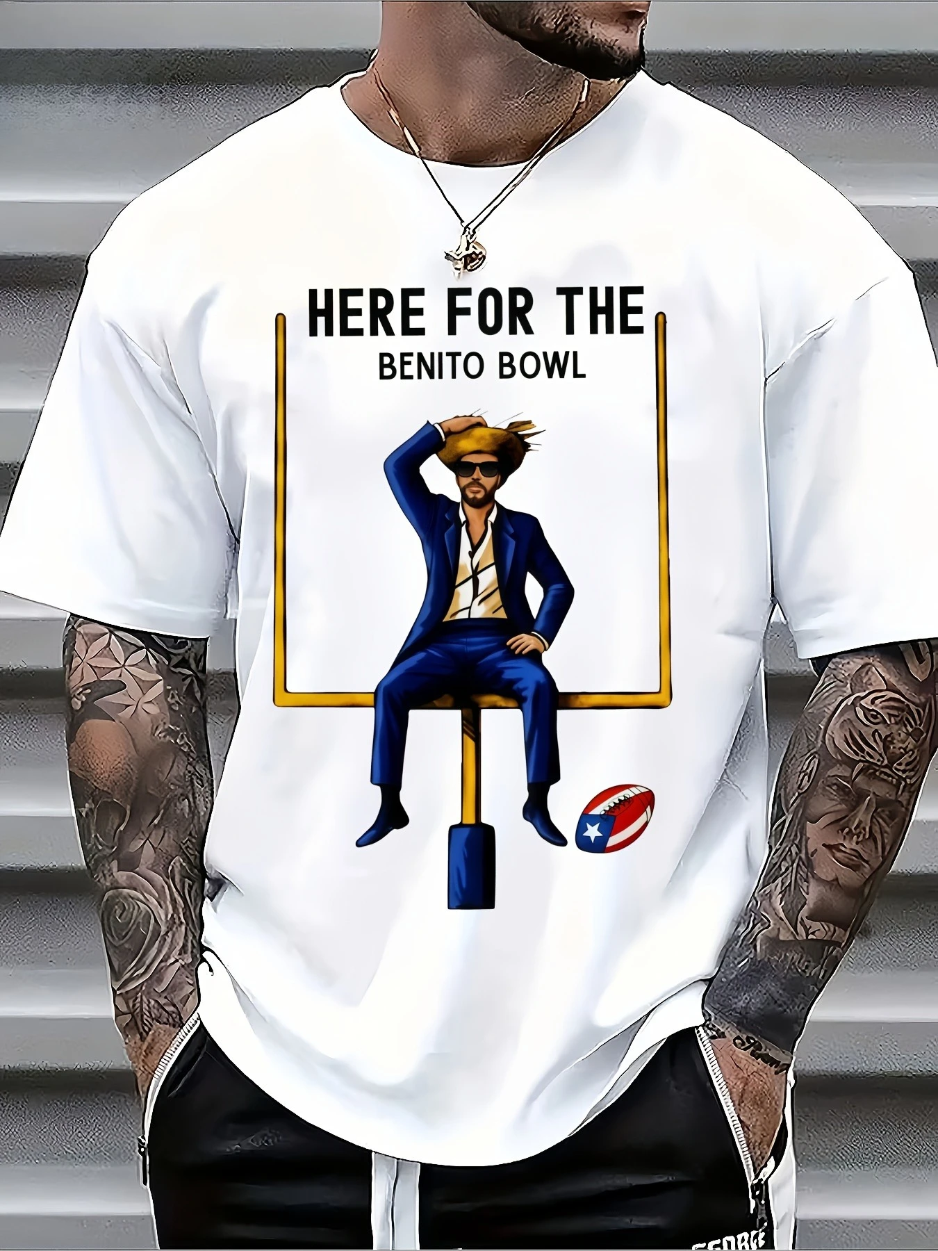 

Puerto Rico in 2026 Football Fans Theme of Men and Women with The Decorative Pattern on Short Sleeve Round Collar Leisure Fans