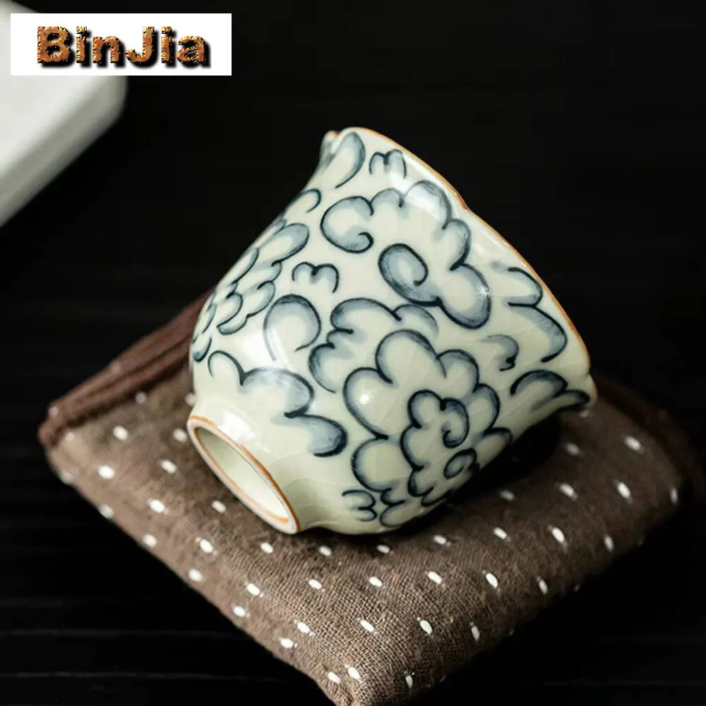 40 مللي الصينية رو فرن السيراميك فنجان الإبداعية زهرة الفم كوب صغير الشخصية براد شاي يمكن فتح وتغذية الكونغ فو Teaset #5