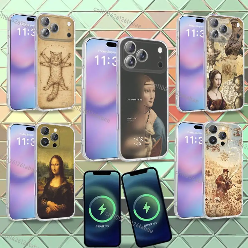 

L-Leonardo da Art Vinci Phone Case For iPhone 16,14,11,17,13,15,12,Air,Plus,Pro,Max,E,Mini Frosted for MagSafe Magnetic Wireless