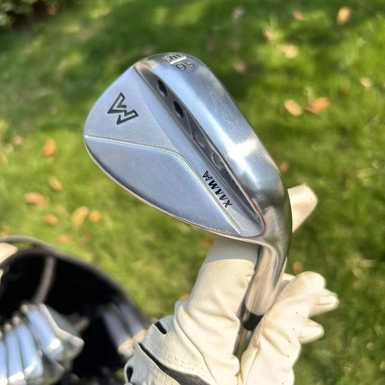 إسفين رملي للجولف من WVVX - فضي/أسود، عمود فولاذي، 50/52/54/56/58/60 درجة، اليد اليمنى، فليكس S-قوي، غطاء رأس متضمن #3