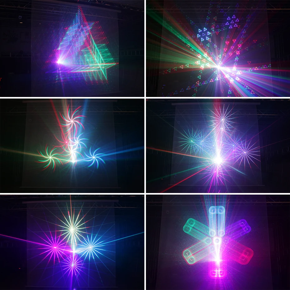 ALIEN 500mW RGB Laser Stage Lighting Projector Effect Beam 3D Illusion Animation Network 10 IN 1 DJ Disco Party Holiday Lights