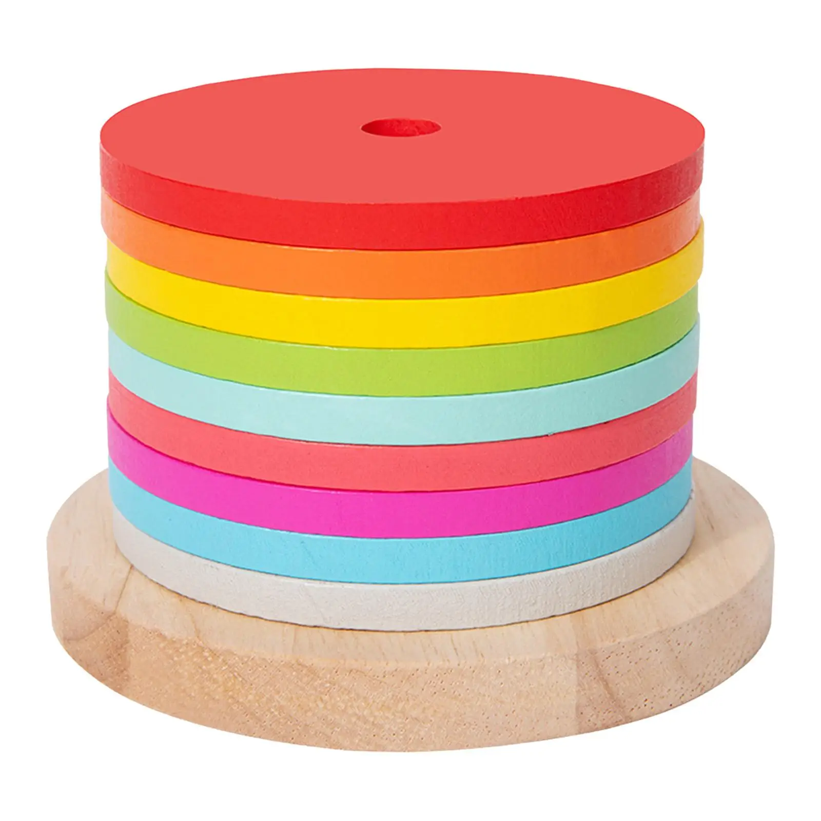 Brinquedo de empilhamento de classificação de madeira, brinquedos educativos, blocos redondos para crianças de 3 anos ou mais
