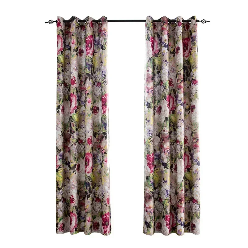 

Oil Painting Curtains for Living Dining Room Bedroom Series Paper Printing Blackout Paper Printing Curtains Nature Vertically