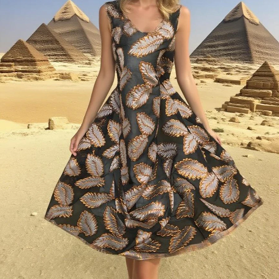 Luxuriöser afrikanischer Jacquard-Spitzenstoff mit Blattmuster in Schwarz, Gold und Silber für Hochzeitskleider, Abendkleider