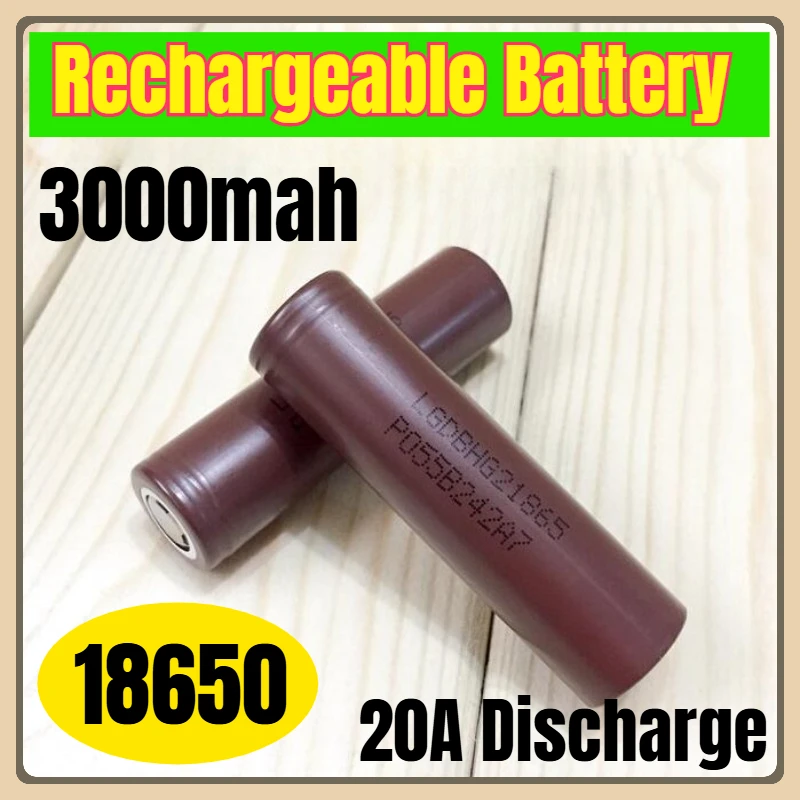 

18650 3000mah 20A Discharge Rechargeable Battery