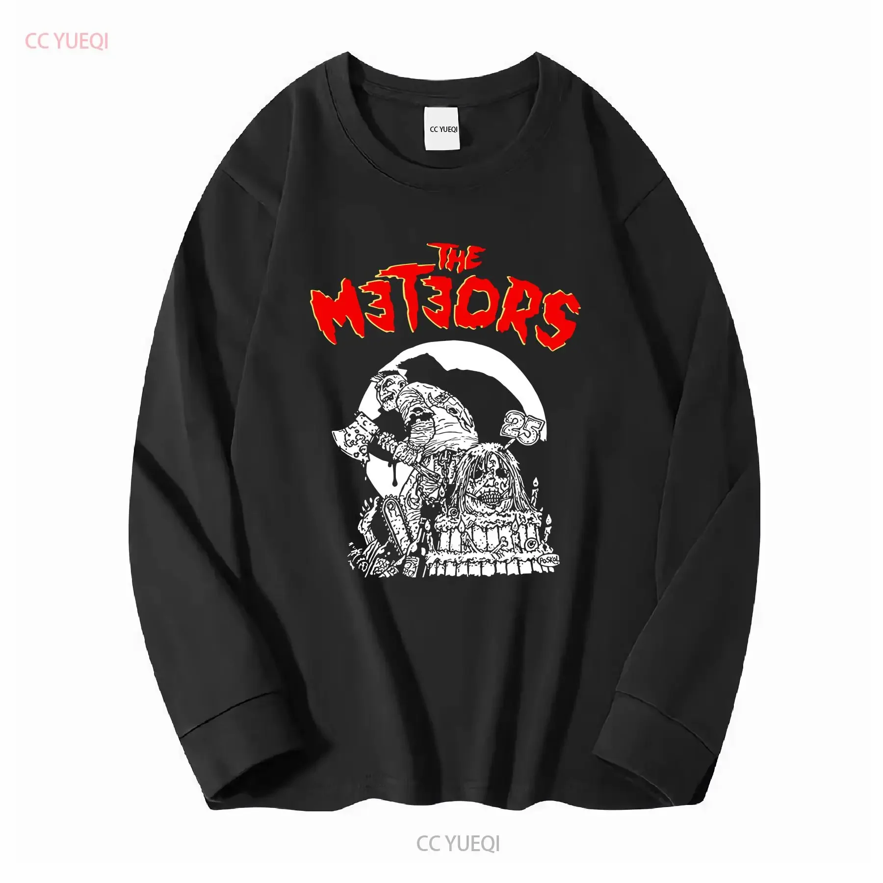 y2k Music Essential The Meteors Psychobilly Punk Rock Grunge Skater T Shirt Men XL long or short sleeves vintage Washed graphic view 3