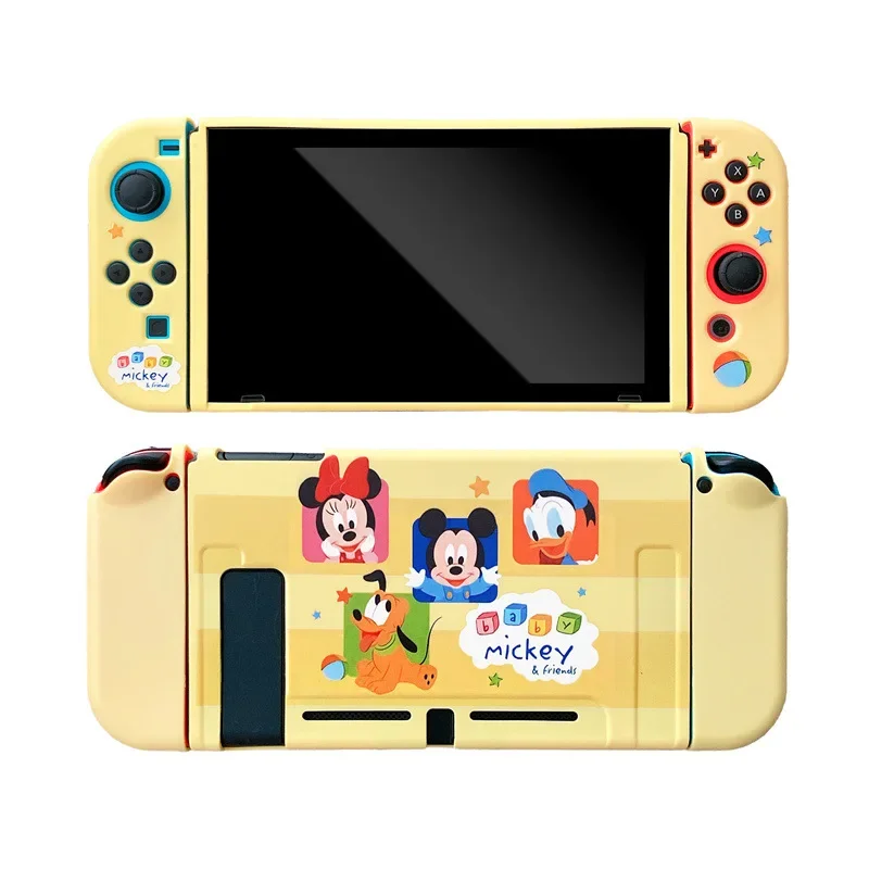 

Disney Mickey Minnie Donald Duck Silicone Split Protective Case For Switch Oled NS Cartoon Cover Game Console Shell Accessories