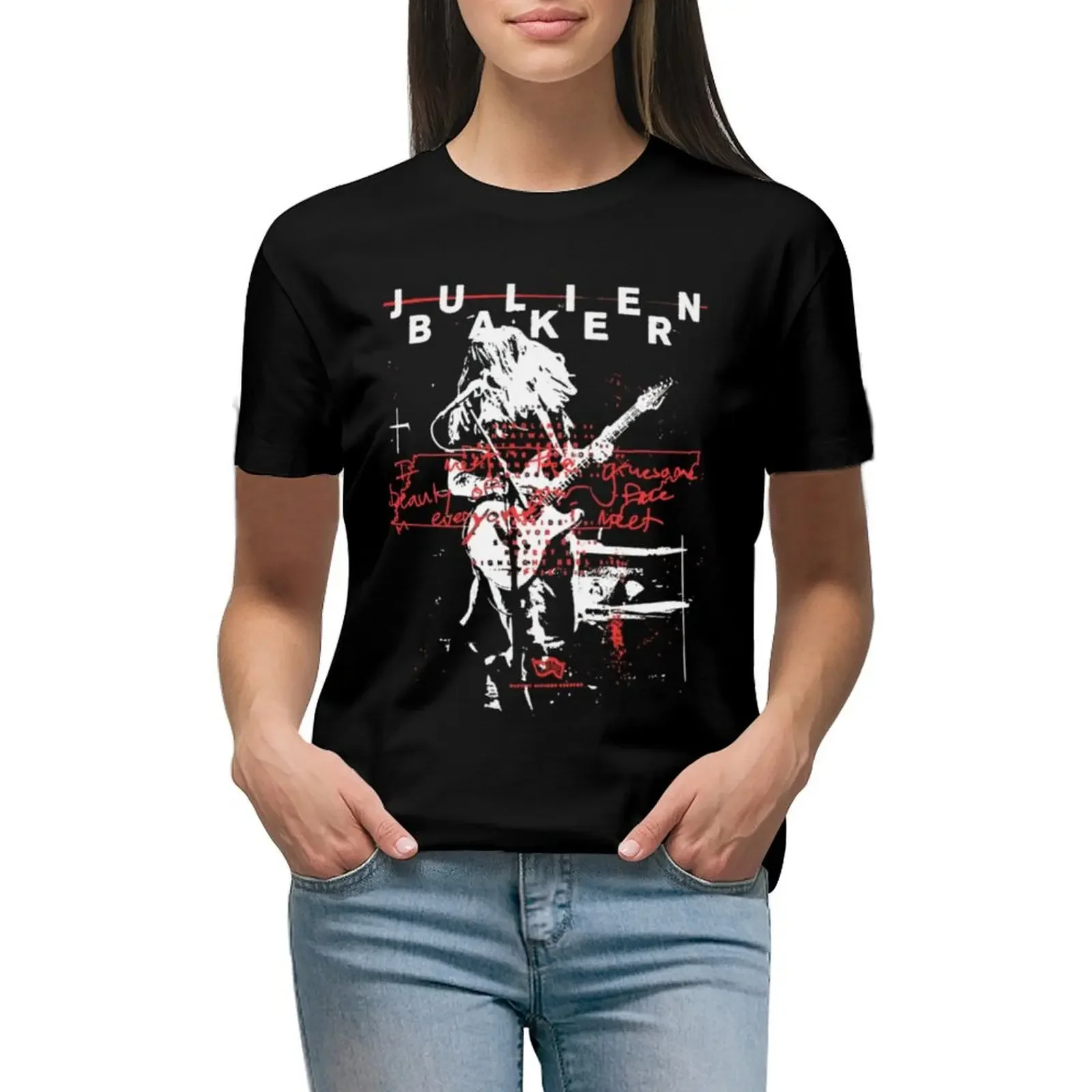 

julien baker live flier T-Shirt aesthetic clothes Blouse sweat workout shirts for Women