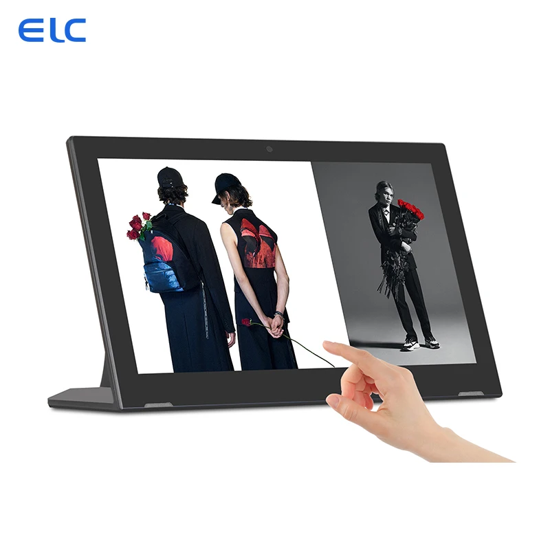 ELC 2024 WL1716T Android 11 Tablet RK3566 L على شكل WiFi POE RJ45 2GB سطح المكتب اللوحي حامل للاستخدام التجاري