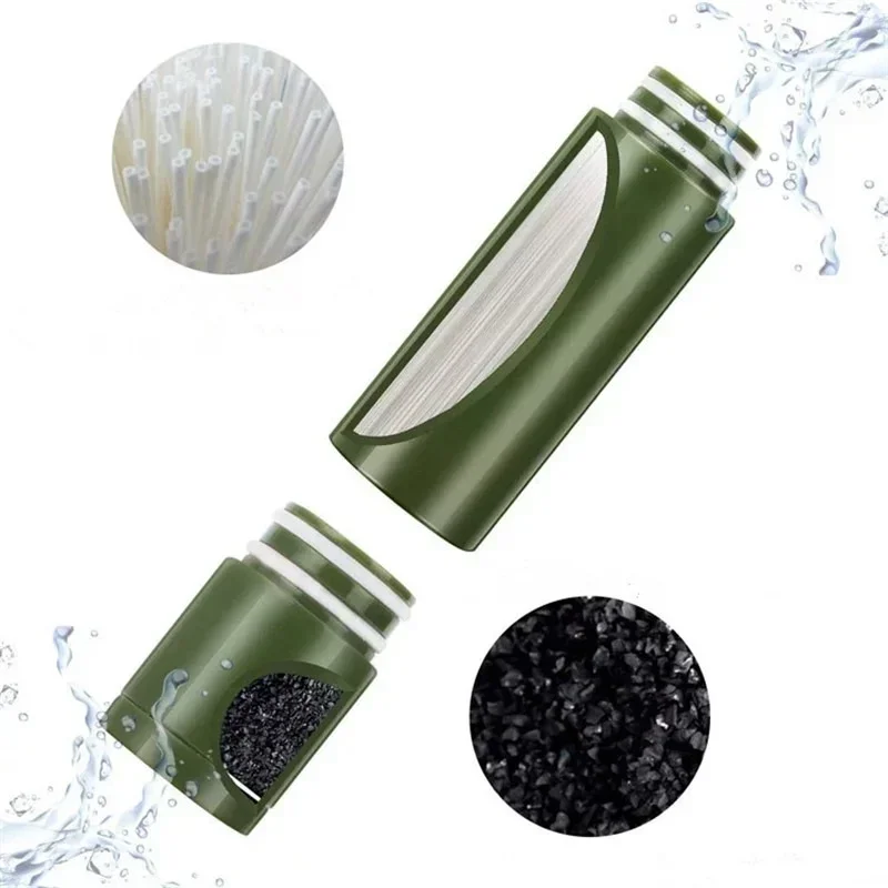 وظيفة تصفية ممتازة، فلتر مياه صلب متين للرياضة والتخييم والسفر واللوازم الخارجية في حالات الطوارئ