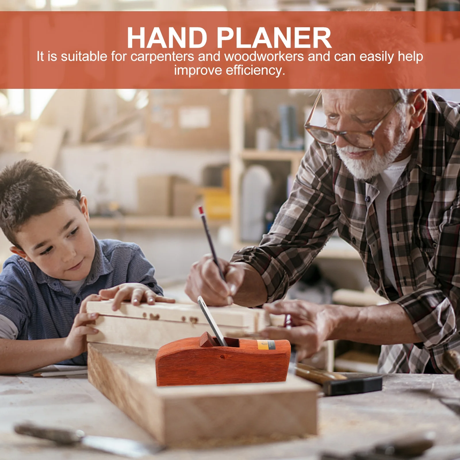 

Mini Woodworking Planer Professional Handheld Tool Durable Steel Wood Efficient Cutting Sanding Smooth Touch Practical Woodwork