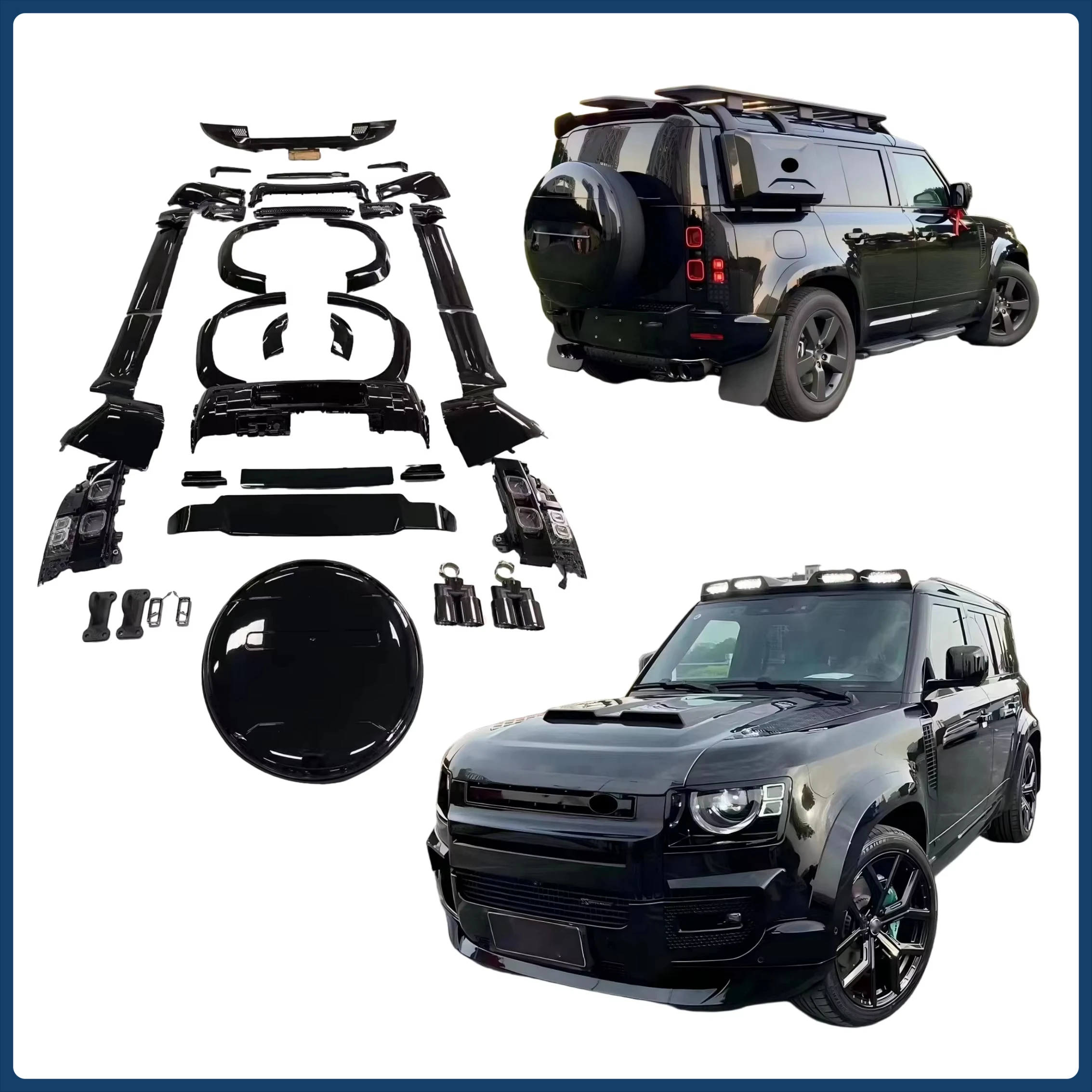

Factory Price Body Kit for Defender L663 New Defender 90/110 UPGRADE to BLACK 007 Style Bumper Exterior Accessories