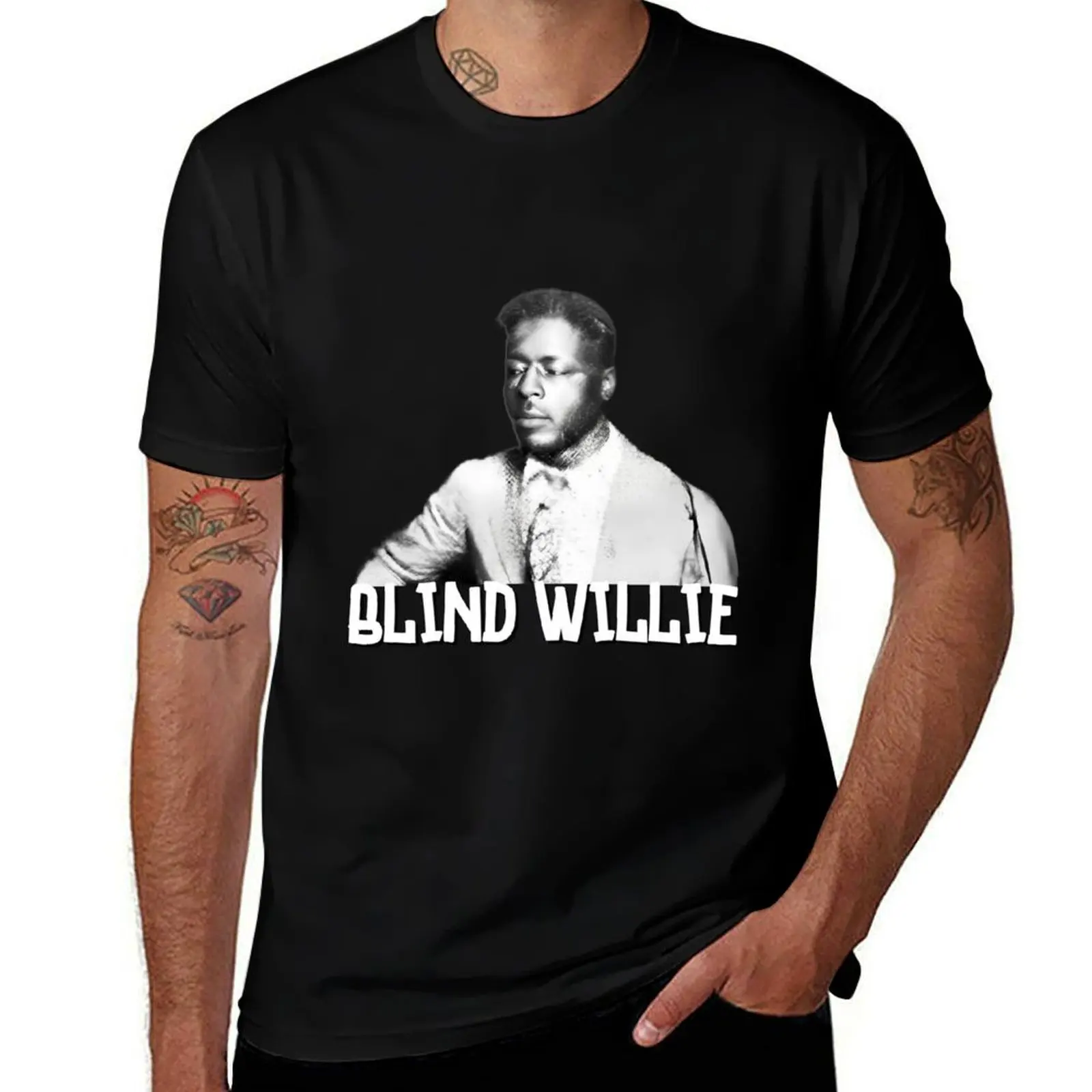 

Blind Willie Johnson Bluesman - Blues from Texas - Gospel Evangelist T-Shirt anime tshirt blue lock man clothes shirts men