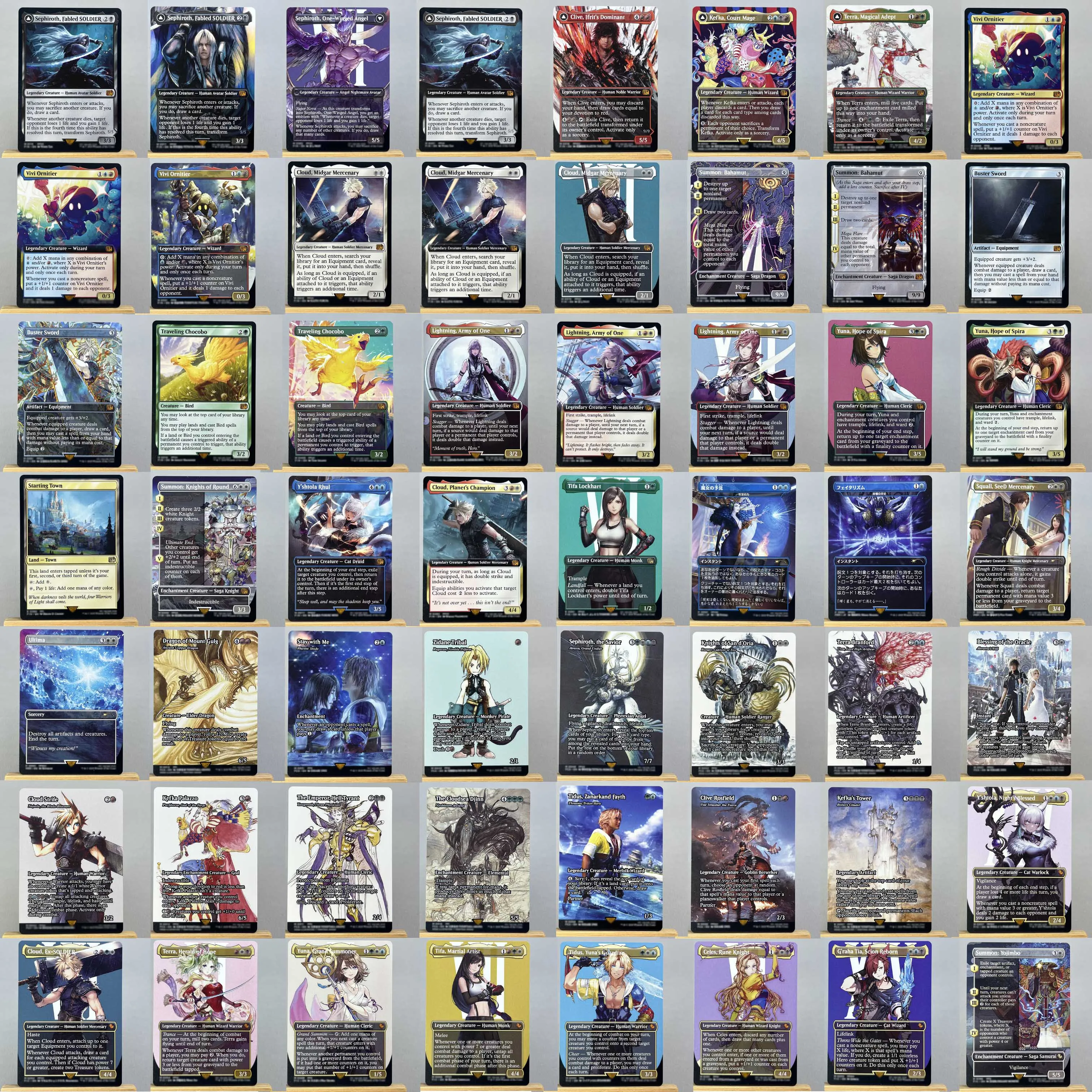 FIN HOLO14-I01 Tcg الوكيل البطاقات السحرية Sephiroth، Fabled SOLDIER Vivi Ornitier Buster Sword Squall، SeeD Mercenary جمع #4