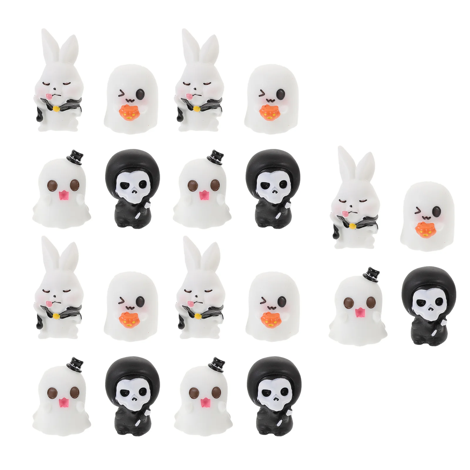 

20Pcs Halloween Resin Miniatures Durable Stable Micro Landscape Props DIY Halloween Scene Layout Decor Candy Bag Fillers