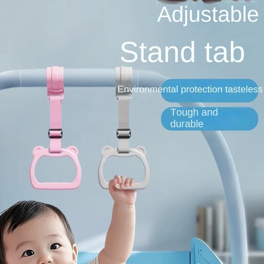 

Stroller Toy Ring Baby Pull Ring Hanging Ring Plastic Baby Crib Hooks Solid Color Bed Accessories Standing Assistance Ring