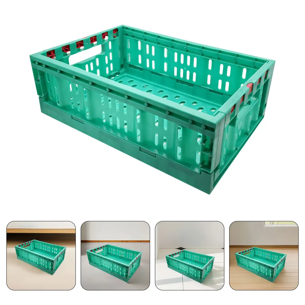

1pcs Foldable Storage Box Large Capacity Multifunctional Plastic Collapsible Basket For Fresh Produce Fruits Vegetableskitchen