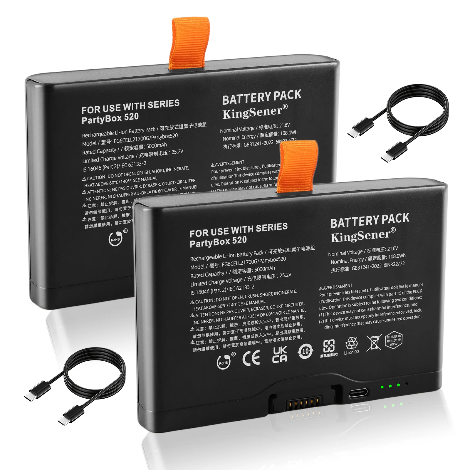 21,6 V 5000 mAh FG6CELL21700G Ersatzakku für JBL 600 Partybox520 Partybox720 Boombox4 Bluetooth-Lautsprecher – Detail 7
