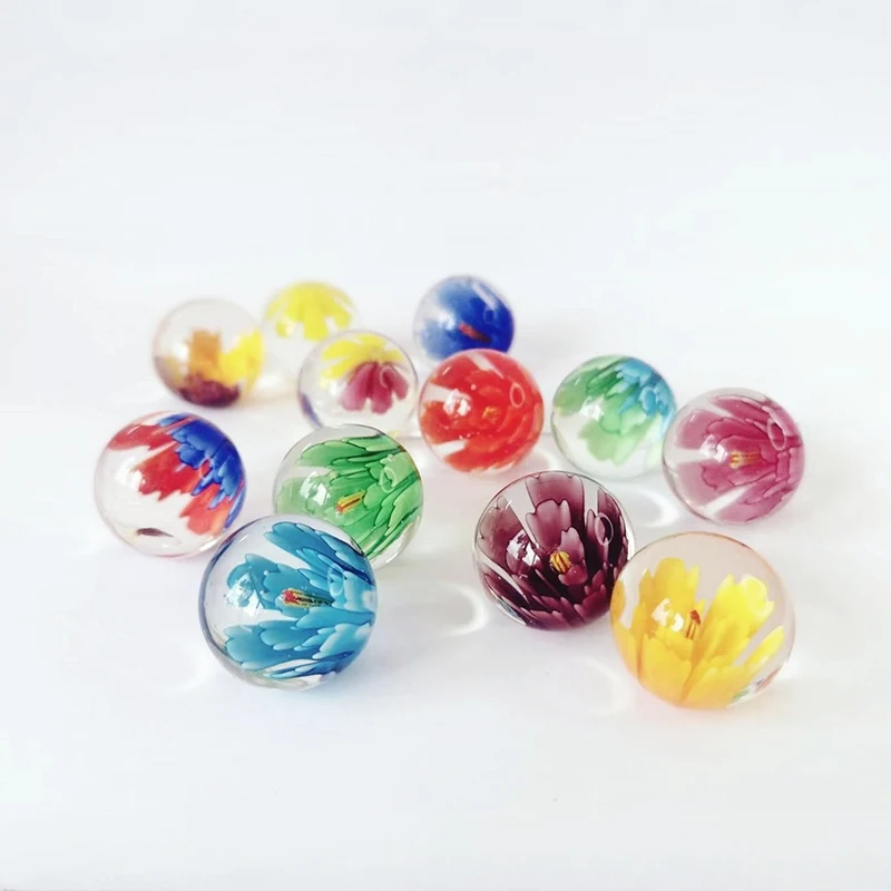 25mm Glass Ball Cream Console Game Pinball Machine Cattle Small Marbles Pat Toys Parent- Child Beads Bouncing Ball Sports Unisex