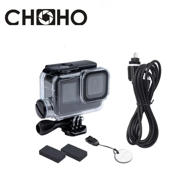 For Gopro 9 10 11 12 13 Accessories Waterproof Case Housing Diving 30M motorcycle Charging cable Protect Shell For Go Pro Hero13