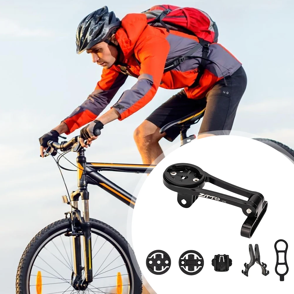 Adjustable Bicycle Computer Holder Bike Handlebar Speedometer Mount Cycling Computer Extension Support for /Wahoo/Bryton view 2